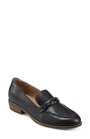 Earth Edie Braid Loafer In Black Leather
