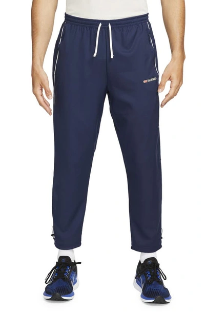 Nike Dri-fit Challenger Track Club Running Trousers In Midnight Navy/ White/ White