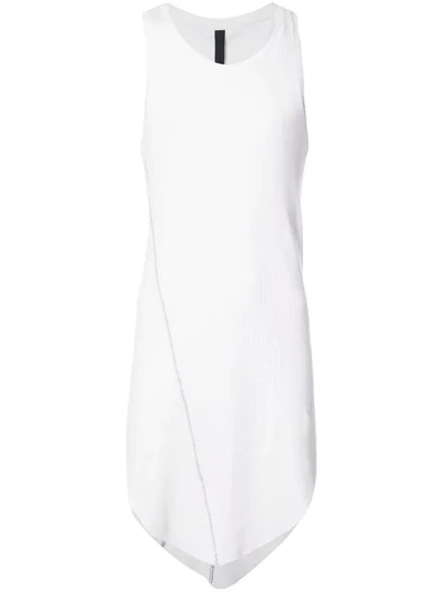 Army Of Me Long Curved Hem Vest - White