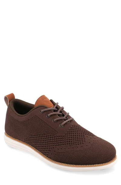 Vance Co. Ezra Knit Dress Shoe In Brown