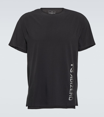 Y-3 Y3 M Running Logo T-shirt In Black