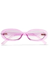 Le Specs Outta Love 49mm Cat Eye Sunglasses - Powder-puff In Purple