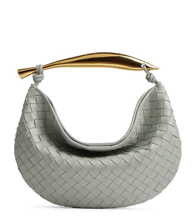 Bottega Veneta Sardine Leather Top Handle Bag In Agate Grey