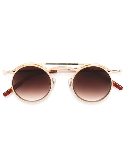 Matsuda Tortoise Shell Detail Sunglasses In Metallic