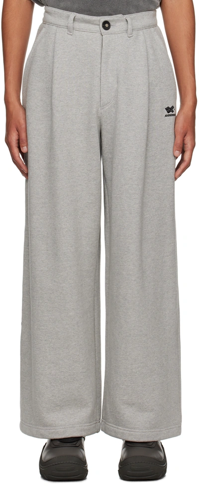 Ader Error Wide-leg Cotton Trousers In Grey