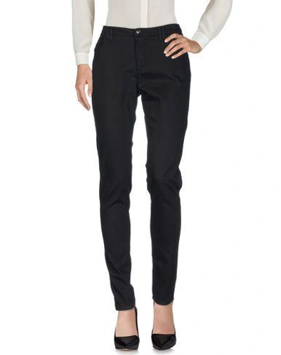 Armani Jeans Casual Trousers In Black