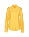 Band Of Outsiders Solid Color Shirts & Blouses In Yellow