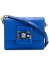 Dolce & Gabbana Dg Millennials Mini Leather Shoulder Bag In Blue