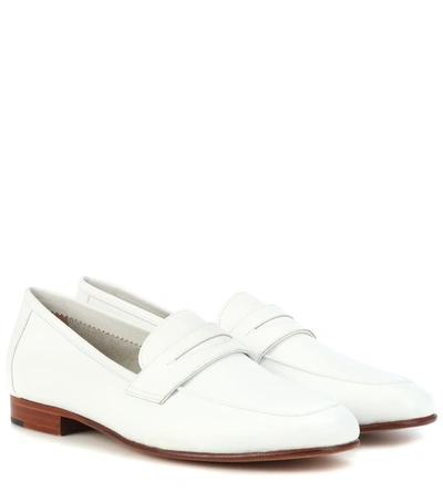 Mansur Gavriel Classic Leather Loafers In White