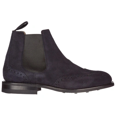 Church's Men's Suede Ankle Boots Ravenfield In Blue