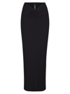 Skims Soft Lounge Ruched-front Stretch-jersey Maxi Skirt In Graphite