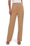 Good American Luxe Suiting Column Wide Leg Trousers In Pecan001