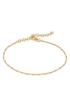 Monica Vinader Gold Barrel Station Chain Bracelet In 18ct Gold Vermeil
