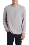 Allsaints Eamont Organic Cotton Blend Crewneck Sweater In Concrete Grey