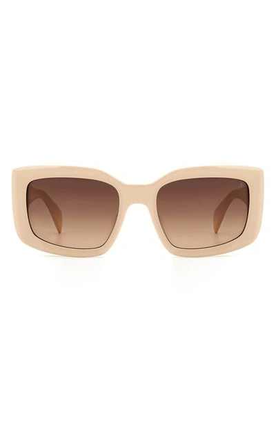 Rag & Bone 54mm Gradient Rectangular Sunglasses In Beige/ Brown Gradient