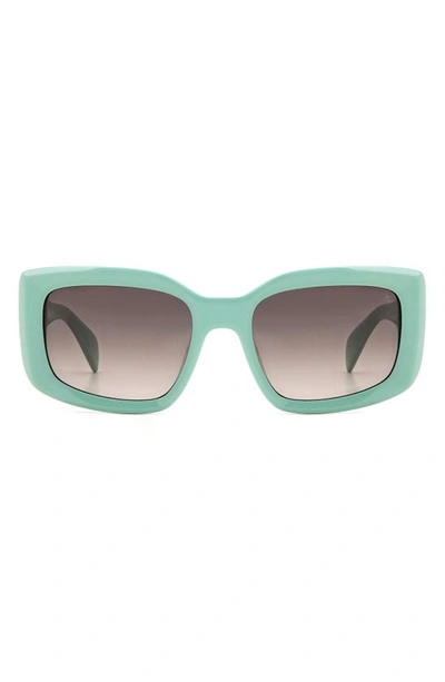 Rag & Bone 54mm Gradient Rectangular Sunglasses In Green/ Brown Gradient