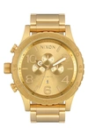 Nixon 51-30 Chronograph Bracelet Watch, 51mm In All Gold
