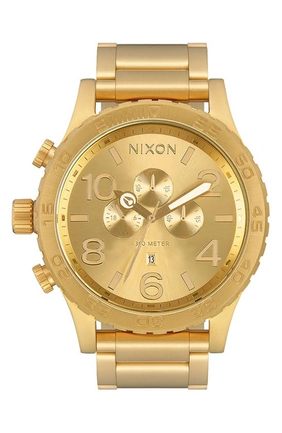 Nixon 51-30 Chronograph Bracelet Watch, 51mm In All Gold