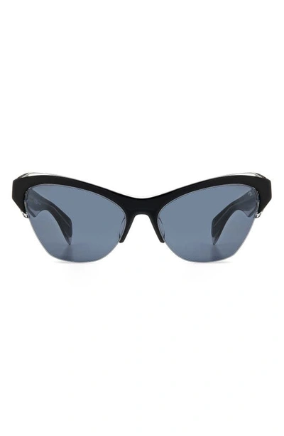 Rag & Bone 61mm Cat Eye Sunglasses In Black Grey/ Grey