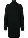 Maison Margiela Oversized Elbow-patch Wool Roll-neck Sweater In Grey