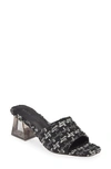 Koko + Palenki Belize Sandal In Black Tweed