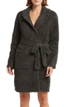 Barefoot Dreams Cozychic Double-knit Teddy Robe In Carbon