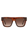 Carrera Eyewear 55mm Flat Top Sunglasses In Brown Horn/ Brown Gradient