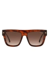 Carrera Eyewear 55mm Flat Top Sunglasses In Brown Horn/brown Gradient