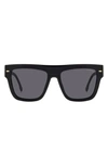 Carrera Eyewear 55mm Flat Top Sunglasses In Black/ Grey