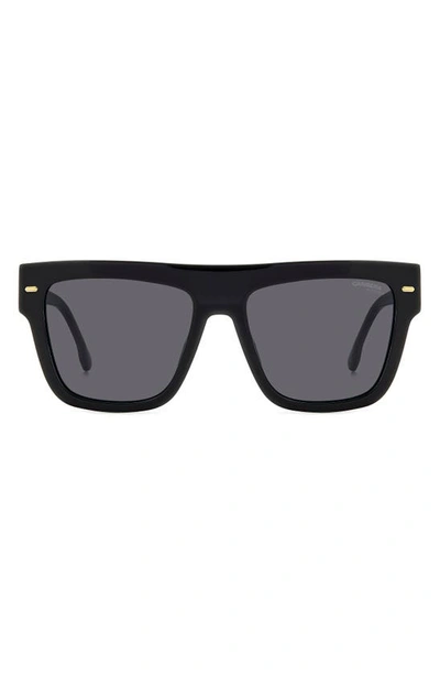 Carrera Eyewear 55mm Flat Top Sunglasses In Black/ Grey