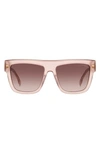 Carrera Eyewear 55mm Flat Top Sunglasses In Nude/ Brown Gradient