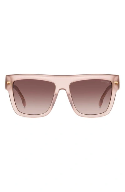 Carrera Eyewear 55mm Flat Top Sunglasses In Nude/ Brown Gradient