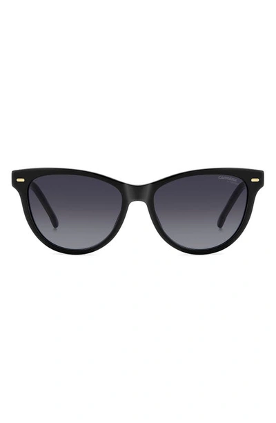 Carrera Eyewear 54mm Cat Eye Sunglasses In Black/ Grey Shaded