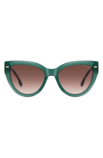 Carrera Eyewear 55mm Gradient Cat Eye Sunglasses In Green/ Brown Gradient