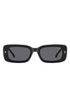 Carrera Eyewear 53mm Gradient Rectangular Sunglasses In Black/ Grey