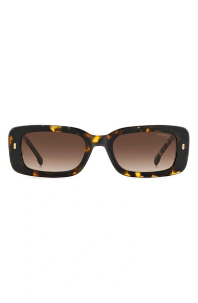Carrera Eyewear 53mm Gradient Rectangular Sunglasses In Havana/ Brown Gradient