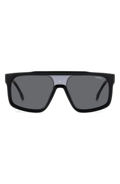 Carrera Eyewear 59mm Flat Top Sunglasses In Black Grey/ Grey Polar