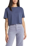 Bp. Oversize Crop T-shirt In Blue Shadow
