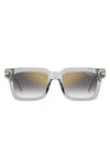 Carrera Eyewear 52mm Rectangular Sunglasses In Grey/ Gray Sf Gd Sp