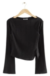 & Other Stories Textured Top In Black