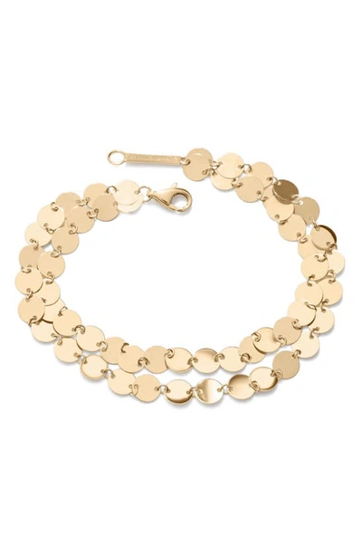 Lana Layered Laser Disc Chain Bracelet In Yellow Gold