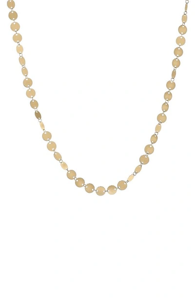 Lana Laser Disc Chain Necklace In Yellow Gold