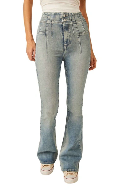 Free People We The Free Jayde Flare Jeans In Hayley Blue