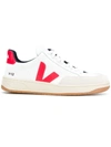 Veja Women's V-12 Low Top Sneakers In White And Red