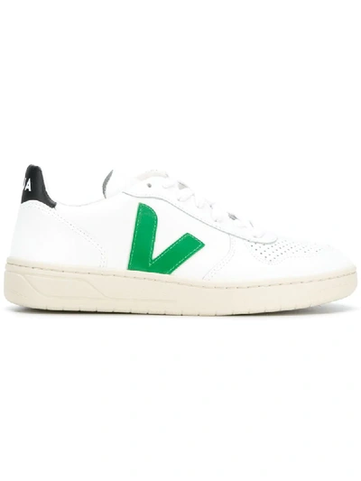 Veja V10 Leather Sneakers In White