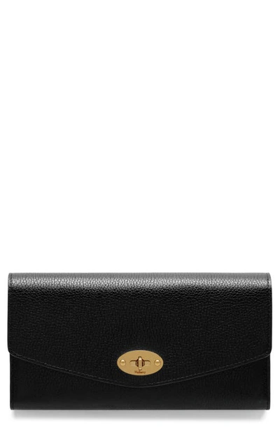 Mulberry Darley Continental Leather Wallet In A100 Black