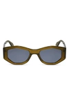 Diff Zeo 52mm Geometric Sunglasses In Olive/ Grey