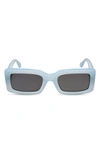 Diff Indy 51mm Rectangular Sunglasses In Blue/ Grey