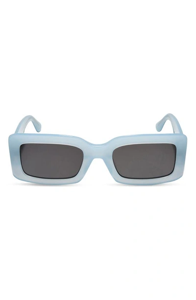 Diff Indy 51mm Rectangular Sunglasses In Blue/ Grey