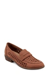 Earth Ela Woven Penny Loafer In Light Natural